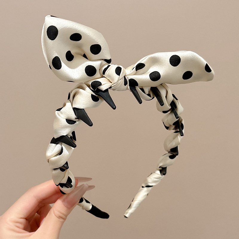 Diámetro flash Louis princesa de París, banda de cabello para la mujer no estrangulada, banda de cabello para lavar la cara, cabeza de cabeza alta con dientes antideslizantes, toque de cabello para el cabello