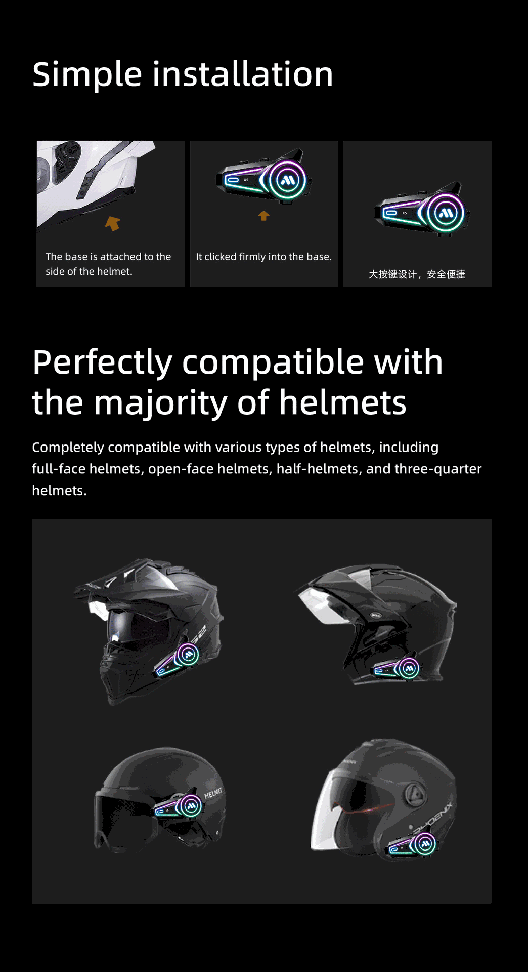 X5 Cross-Border Waterproof Noise-Canceling Motorcycle Helmet Bluetooth Headset Cross-Brand Dual-Person Intercom Wireless Riding Headset