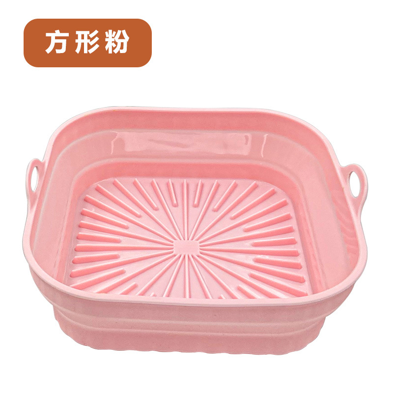 2023 freidora de aire bandeja de hornear de silicona plegable freidora de aire accesorios estera especial horno comercial bandeja de hornear cuadrado
