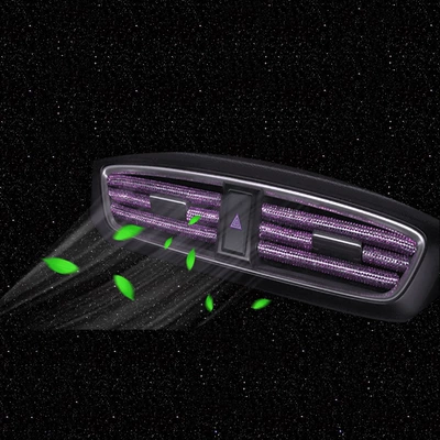 diamond air outlet decorative strip: Car hanging - purple-10-pieces