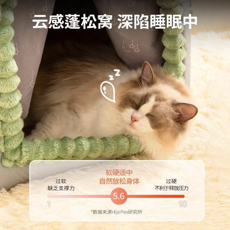 猫窝四季通用冬季保暖可拆洗狗屋小型犬中型犬封闭式狗房宠物用品|undefined
