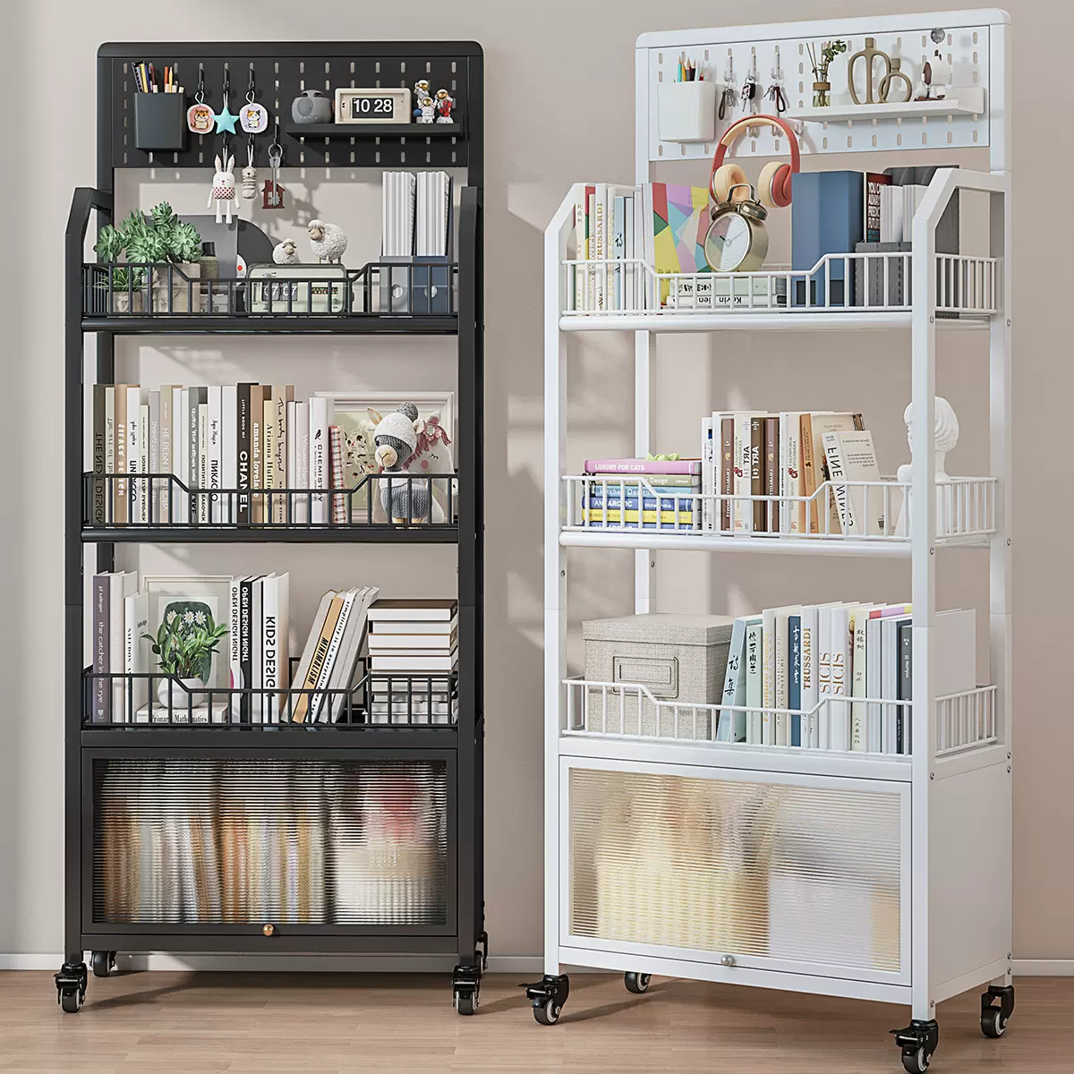 厨房置物架落地多层调味料电饭煲收纳柜书架浴室客厅多功能储物架