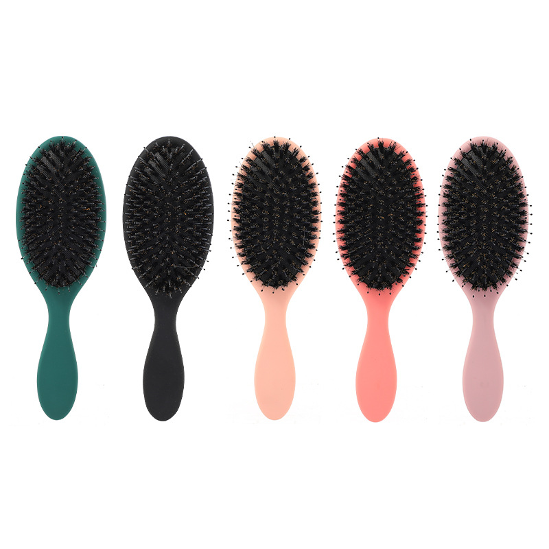 Ventas transfronterizas calientes de cerdas de jabalí masaje bolsa de aire para el cabello peine limpio cuero cabelludo doble uso masaje flácido peine de aire