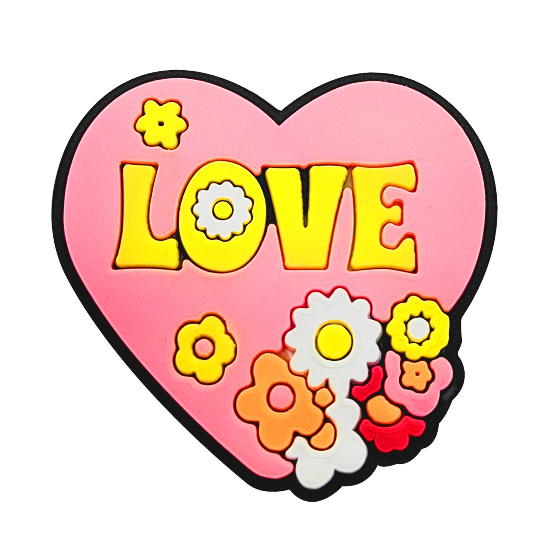 Amor y paz Rosa chica cueva zapatos flor extraíble jardín zapato hebilla DIY zapatos accesorios decoración del partido