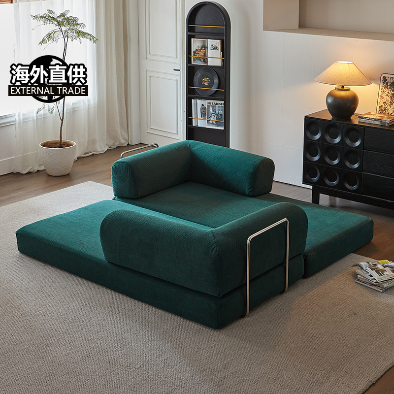 Lujo ligero, se puede sentarse y acostarse, módulo de sofá cama, combinación gratuita, sala de estar de apartamento pequeño, sofá de compresión de rollo transfronterizo