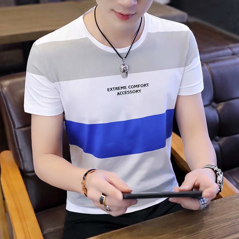 2023 Summer short sleeve T-shirt men's loose trend casual clothes Korean foreign trade manufacturers wholesale Cheap