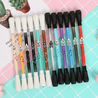 student Turn around originality 12 constellation Roller ball pen black Zodiac Water pen 0.5 Stationery prize wholesale