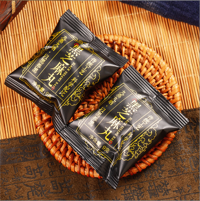Sugar-Free Black Sesame Pills Hei Zhi Ma Wan Nine Steamed Nine Dried Handmade Wellness Balls 126g Box of 14 key features