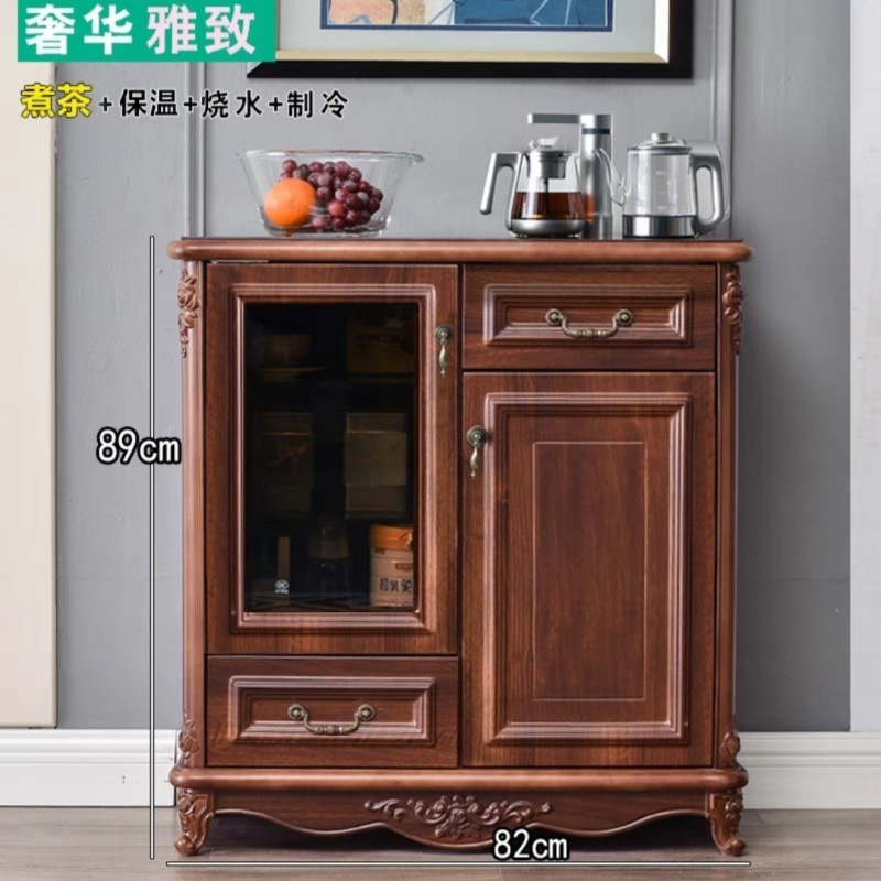 2025 nuevo gabinete de bar de té doméstico de madera china de alta gama totalmente automático dispensador de agua inteligente desinfección gabinete todo en uno