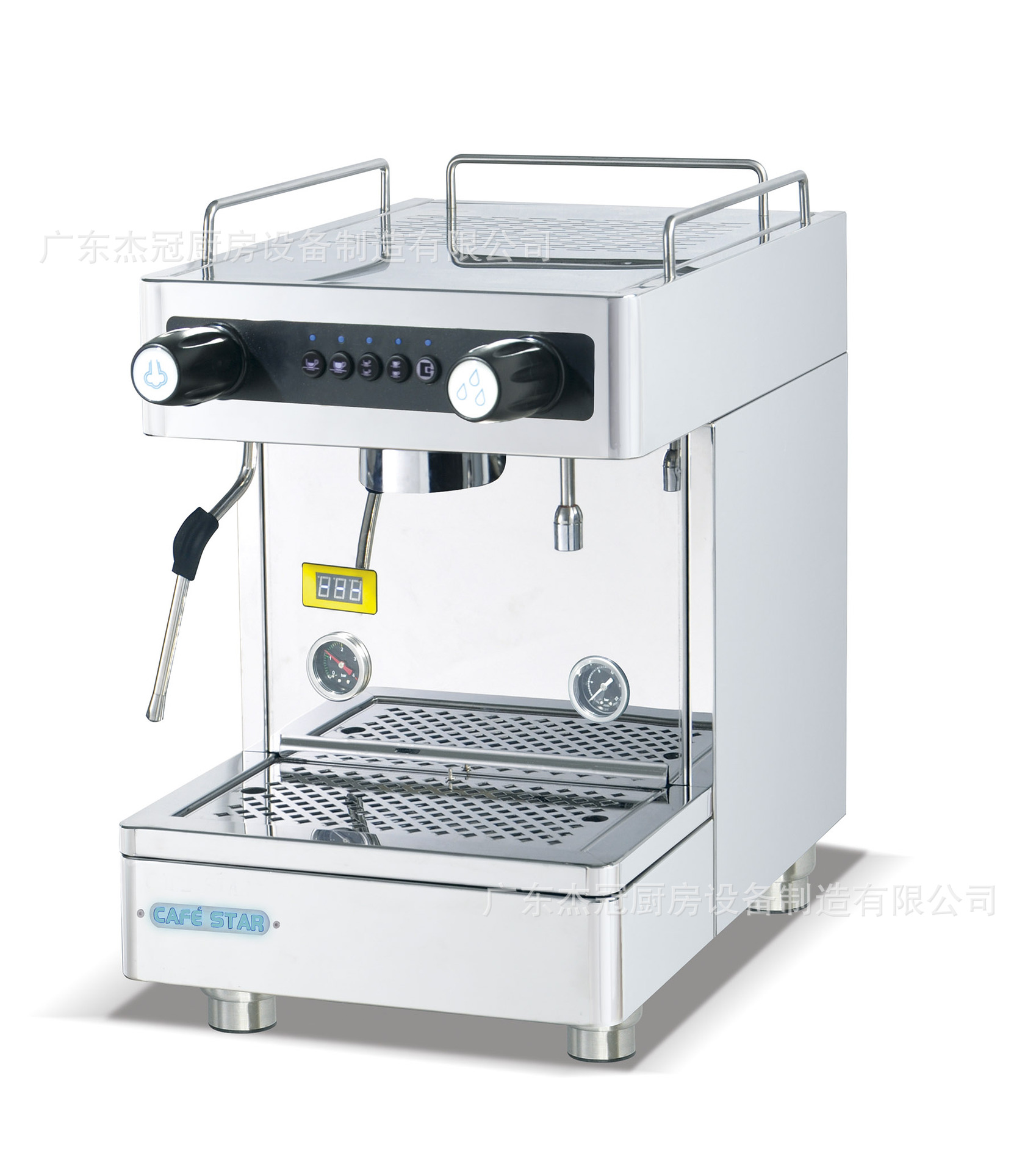 Máquina de café semiautomática comercial de doble cabeza K202T café de té con leche, máquina de extracción de leche, máquina de té y café italiano