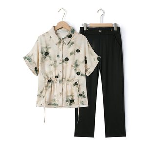 Middle-Aged Mother Summer Short-Sleeved Tops Shirt Suit 2025 New Style 50-Year-Old Middle-Aged and Elderly Women's Fashionable Shirts