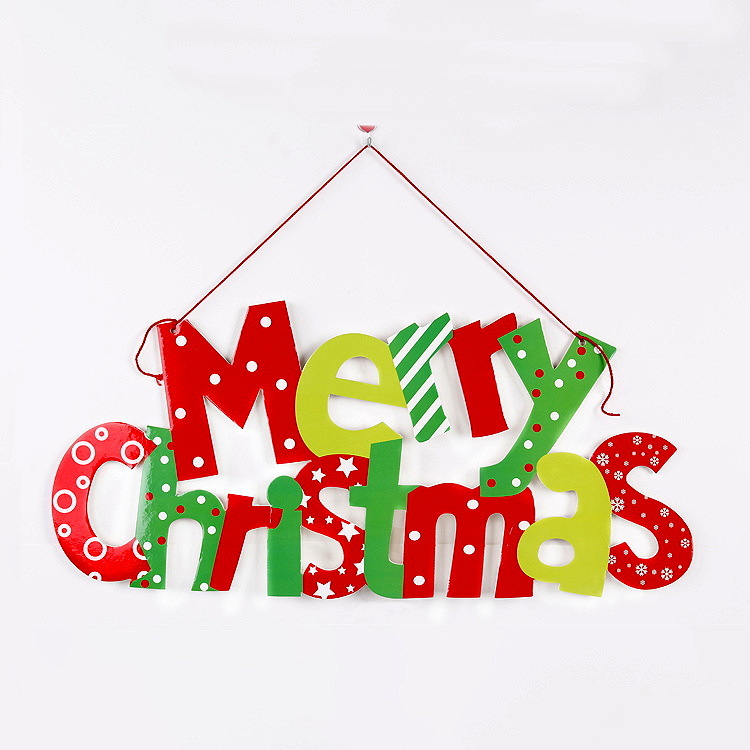Nueva tarjeta de letras de Feliz Navidad Merry Christmas tablero de espuma suministros de decoración de Navidad colgante número de casa