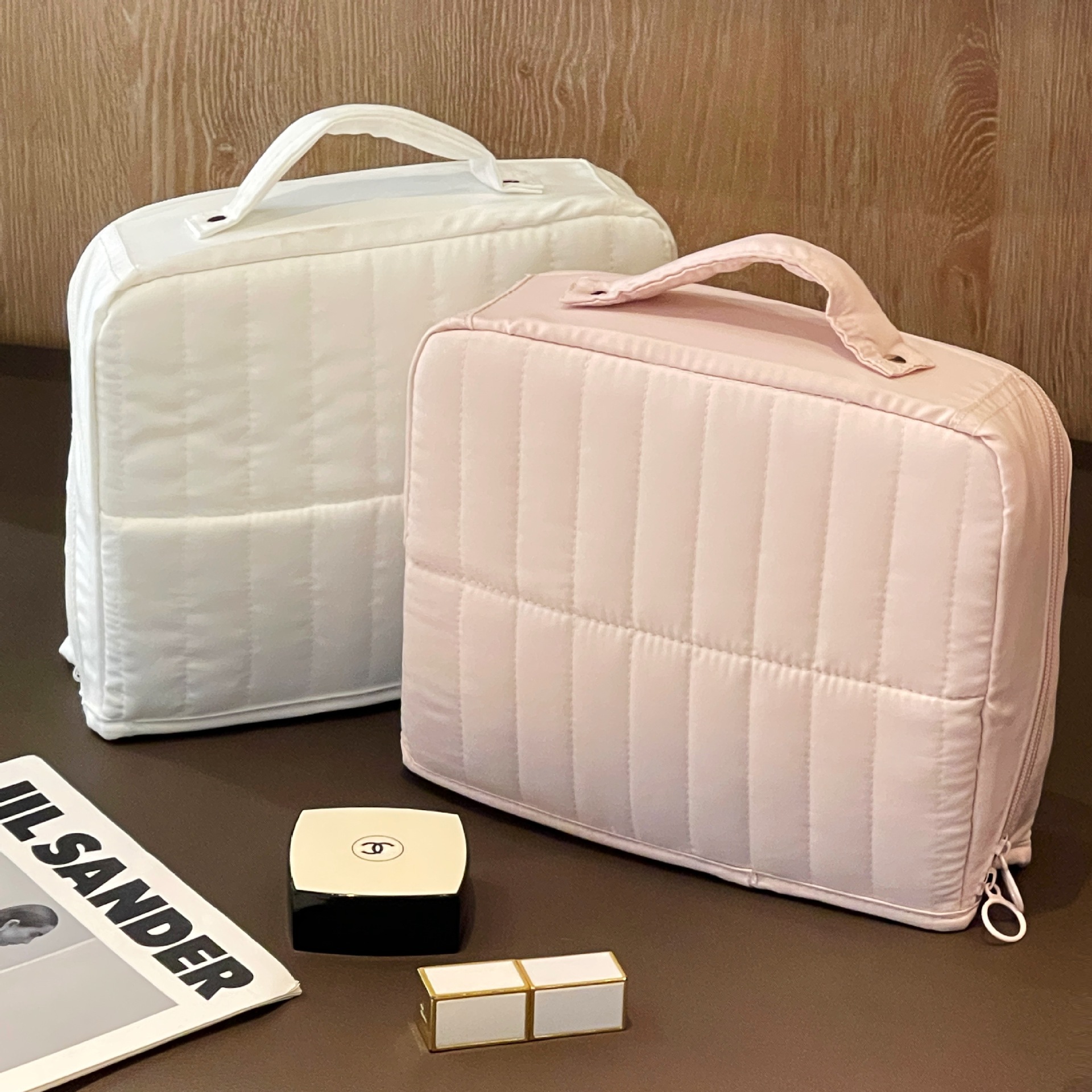 2025 nueva bolsa de maquillaje bolsa de almacenamiento de maquillaje de gran capacidad bolsa de acabado bolsa de viaje bolsa de lavado portátil