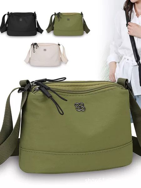 New 2026 casual simple large-capacity shoulder bag for women, lightweight canvas bag, versatile textured crossbody bag for women