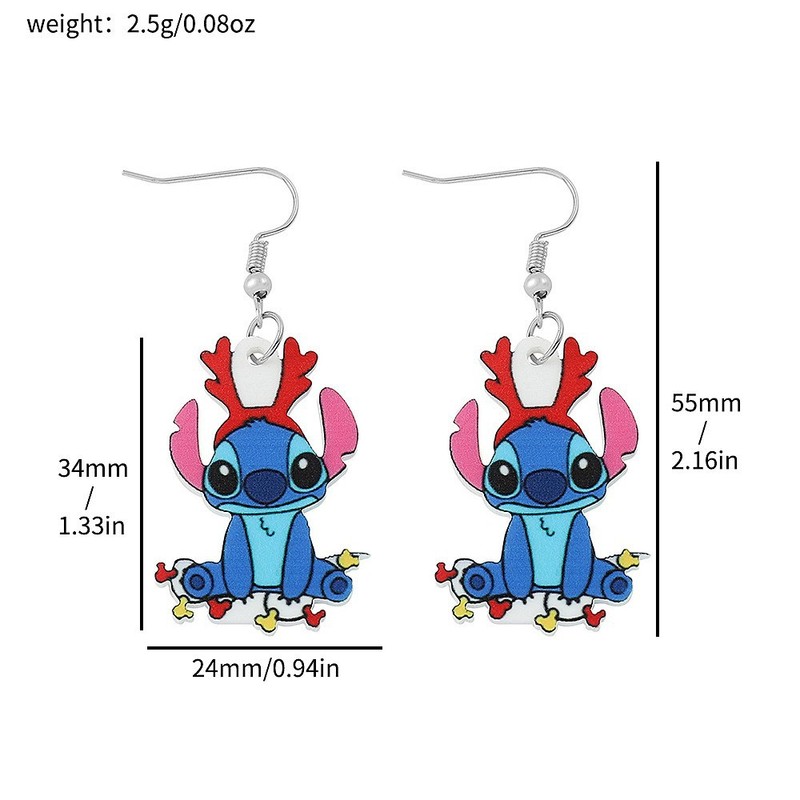 国境を越えたAmazonの売れ筋パーソナライズされたクリエイティブなアニメーション漫画のStitchオイルドリップ子供用イヤリングStitch|undefined