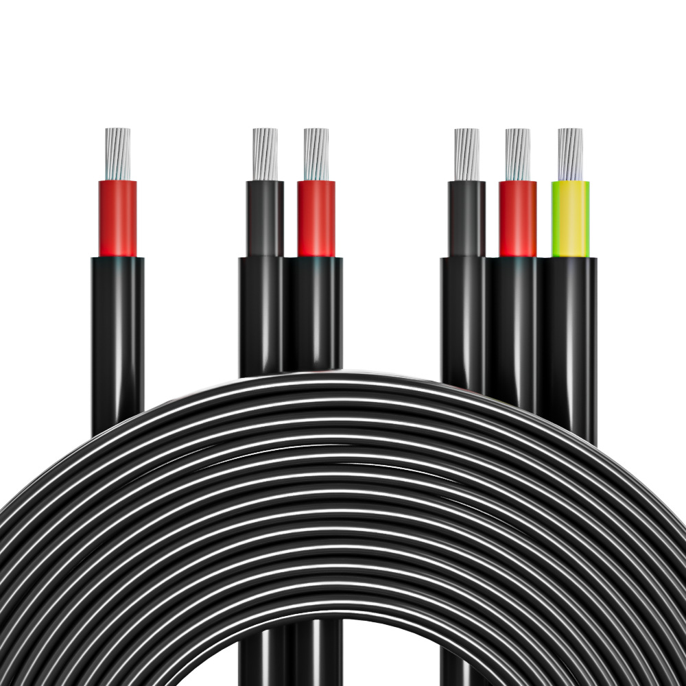 光伏单芯电缆PV1-F2.5平方4/6电线无卤防腐抗紫外线低烟无卤电缆