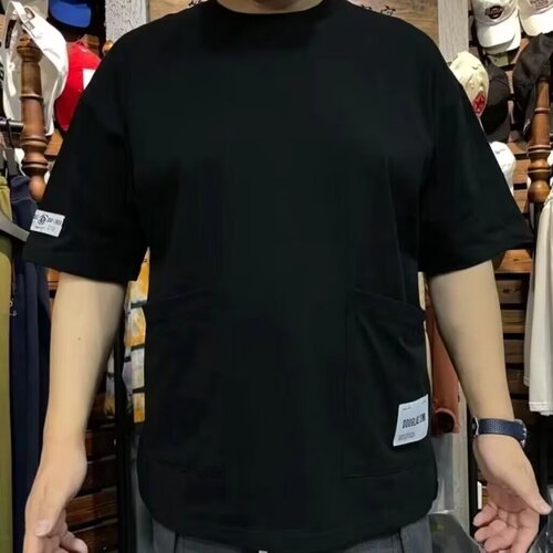Men's Workwear Short Sleeve Loose and Durable Casual T-Shirt with Large Pockets, Half-Sleeve Fashion and Cool