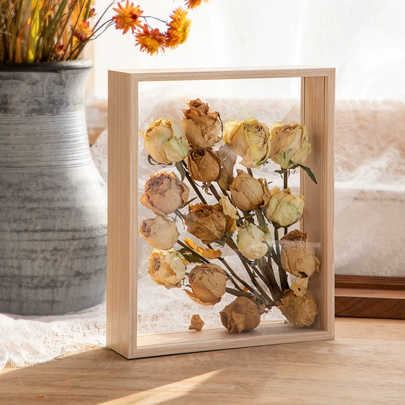 DIY рамка для фото Shadow Box (A4 и различные размеры), деревянный витринный кейс с двусторонним стеклом