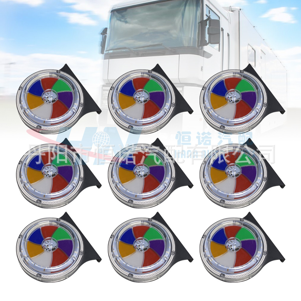Camión LED ruedas calientes luz redonda remolque coche luz lateral 24V