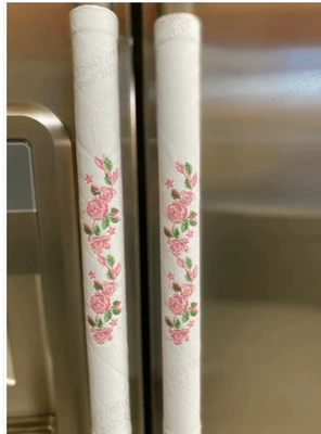 The fresh floral daisy design can be used as a handle cover for door handles, dustproof, and suitable for refrigerator handles and ovens (Universal seat cover) - 01-1pc138cm368cm