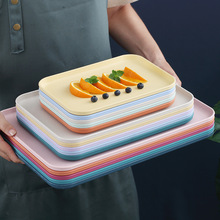 新款小麦秸秆长方盘家用客厅茶具茶杯托盘长方形水果盘子收纳方盘