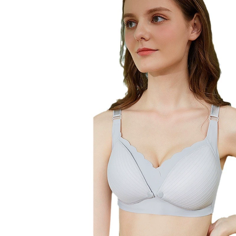 Comfortable underwear for pregnant, thin supporting bra for breastfeeding, front lock
