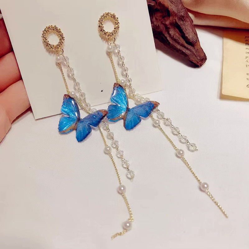 Butterfly Pattern Women'S Gender Fairy Style Butterfly Alloy Women's Drop Earrings