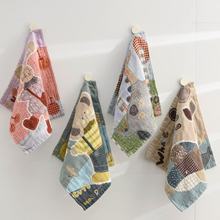 色织提花儿童幼儿园洗脸小毛巾宝宝家用纱布大方巾柔软吸水洗脸巾