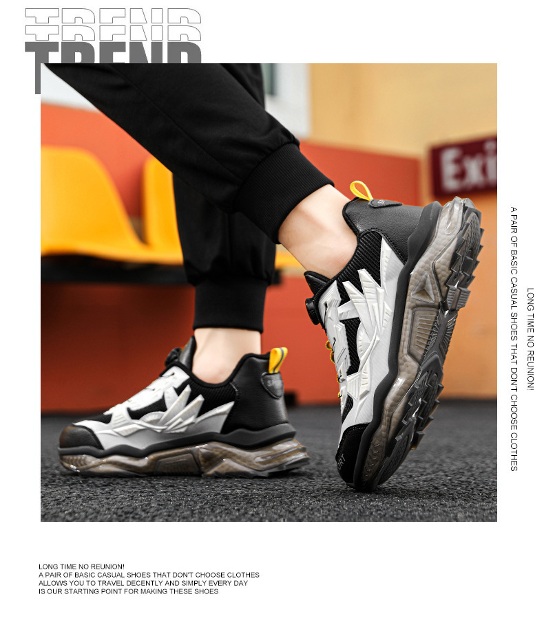 Frühling und Winter Herrenschuhe Herbst Drehknopf Torre Schuhe Trendy Teenager Mittelschüler Keine Schnürsenkel Sneaker_voghion.com