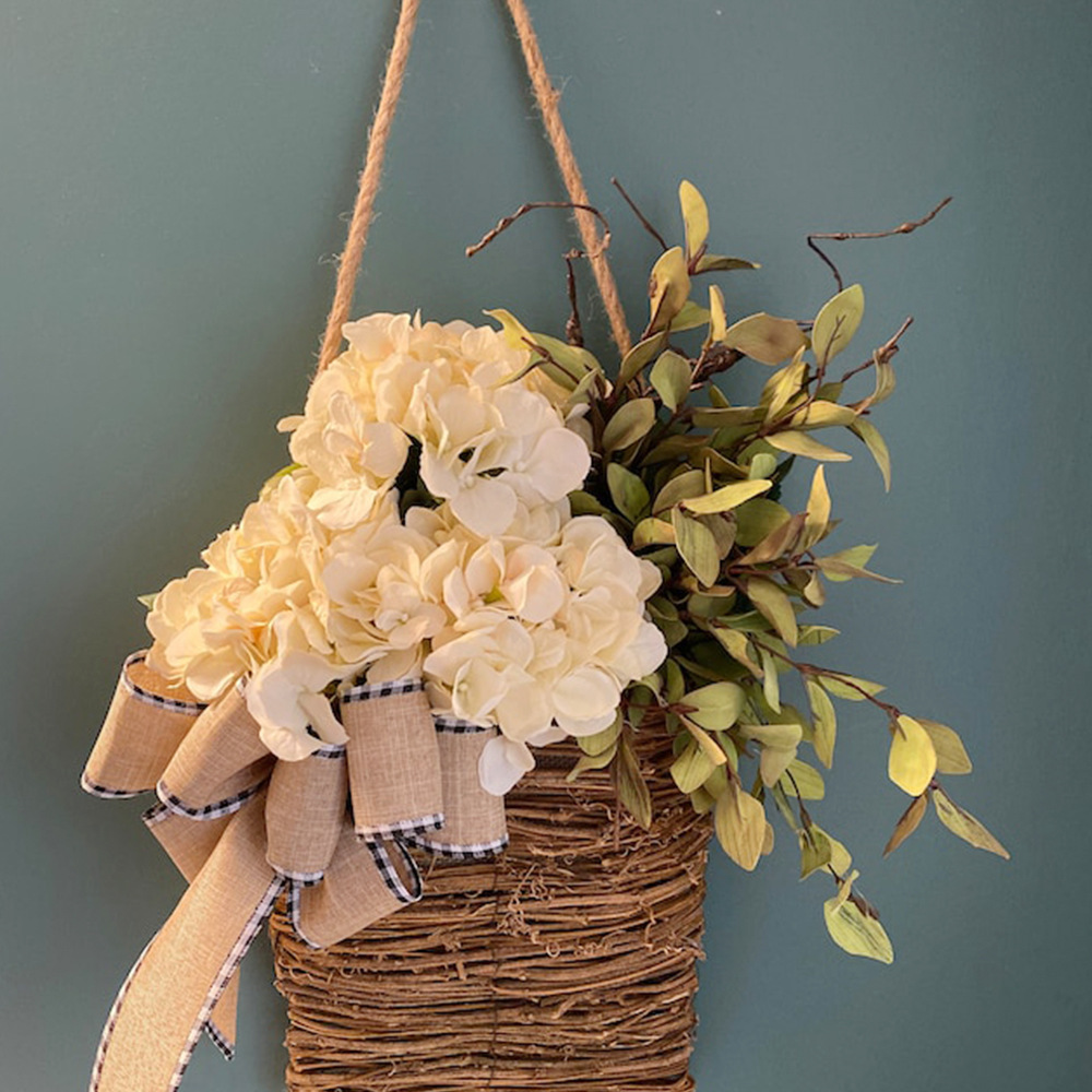 2023 primavera ortensia cesto di fiori ghirlanda artificiale fiore rattan cesto porta cesto porta appeso decorazione transfrontaliera nuova ghirlanda calda_voghion.com