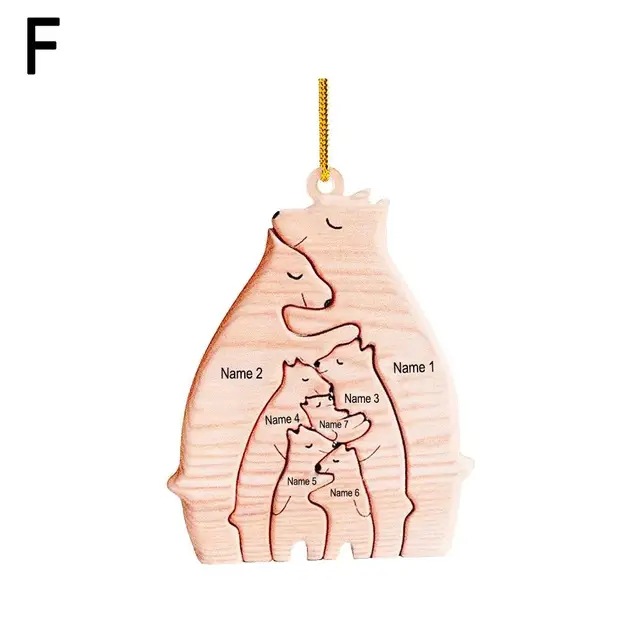 Nuevo coche de la familia del oso personalizado transfronterizo/Decoración de Navidad colgando decoración de Navidad