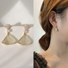 Ear clips from pearl, advanced retro brand earrings, no pierced ears, light luxury style, high-quality style, wholesale