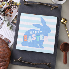 New Colorful Small Rabbit Print Table Napkins, Suitable for Western Restaurants and Bakeries, Wholesale Facial Tissues