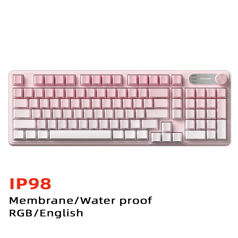 FURYCUBE IP98機械手触り防水キーボードコンピュータゲームコンテスト高颜値有線静音キーボード|undefined