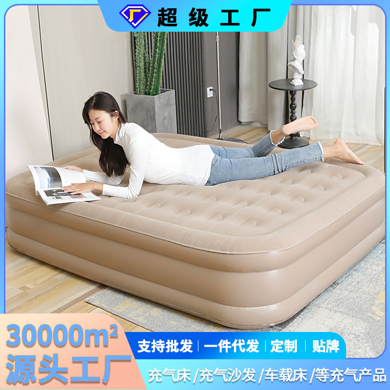 Cama Inflable Tipo Tienda de Campaña Plegable y Elevable con Bomba Integrada, Colchón Inflable para Acampar, Colchón de Aire para Acampar con Bomba de Alto Rendimiento Integrada
