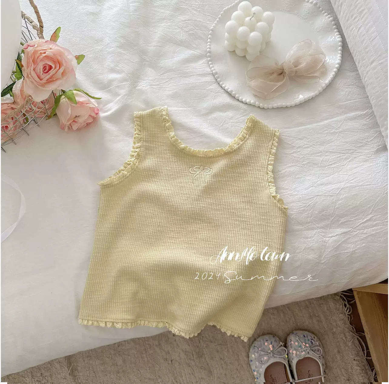 Estrellas de niños redondas sin mangas chaleco de verano nuevo estilo universal lindo dibujos animados niños de mediano y mediano bebé cabina pequeña moda de ropa para niños