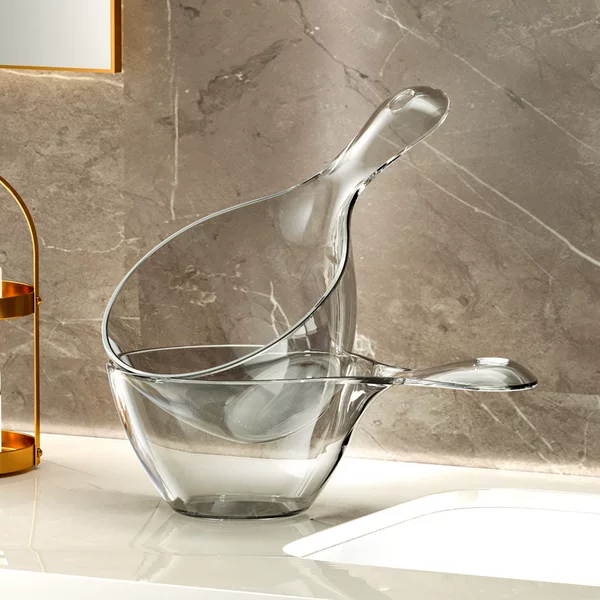 Water Scoop Water Spoon Kitchen Plastic Thickened Spoon Household Water Baffle Creative Floating Long Handle Old-fashioned Shampoo