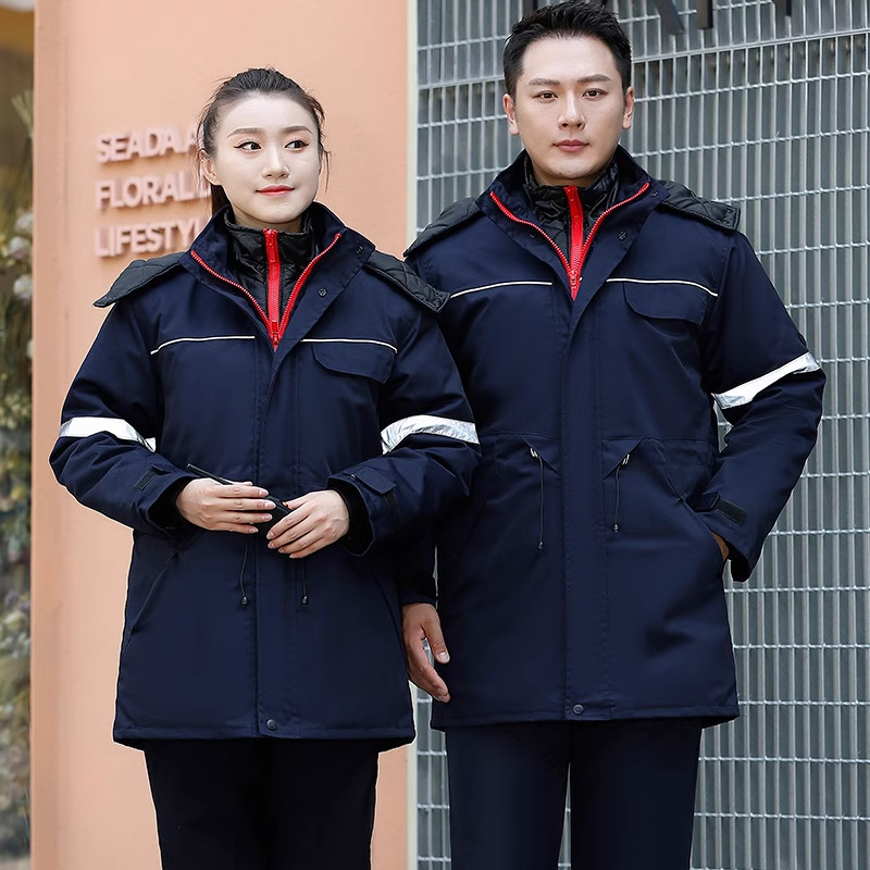 Petróleo engrosado antiestático ropa de trabajo chaqueta de algodón estación de servicio estación de servicio antifría calentamiento ropa interior de algodón