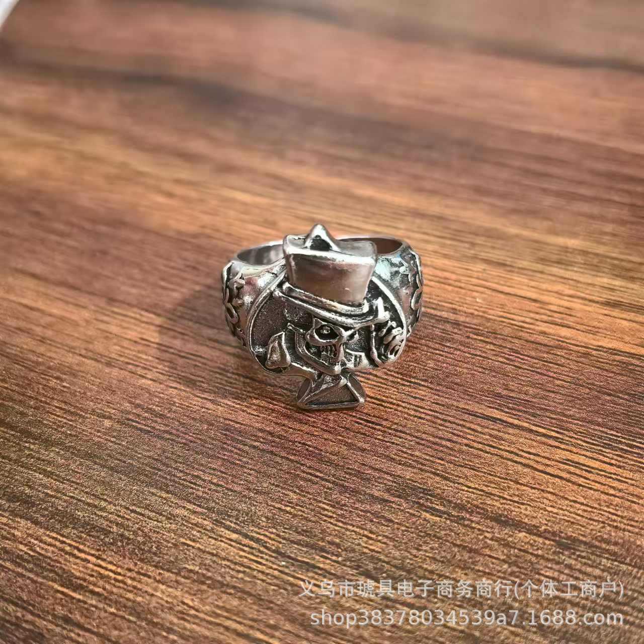 cross-border fashion brand hip hop punk fashion personality retro europe and america skull senior ring index finger men‘s retro minority