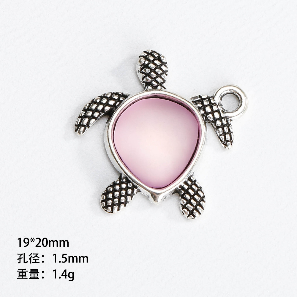 Comercio exterior Venta caliente de la vendimia de aleación de simulación de diamantes incrustado tortuga colgante de plata Xizanga DIY pulsera COLLAR COLGANTE Accesorios Al por mayor