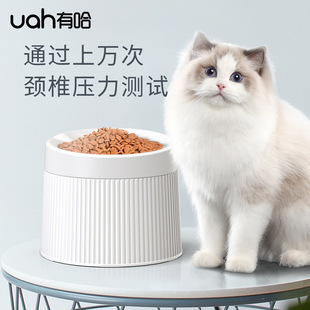 UAH имеет кошковую чашу геометрическую собачьную миску для пищевого бассейна с высокой точкой с высокой точкой и большими возможностями антиотборения кошачья пищевая чаша может быть разделена двойными чашами