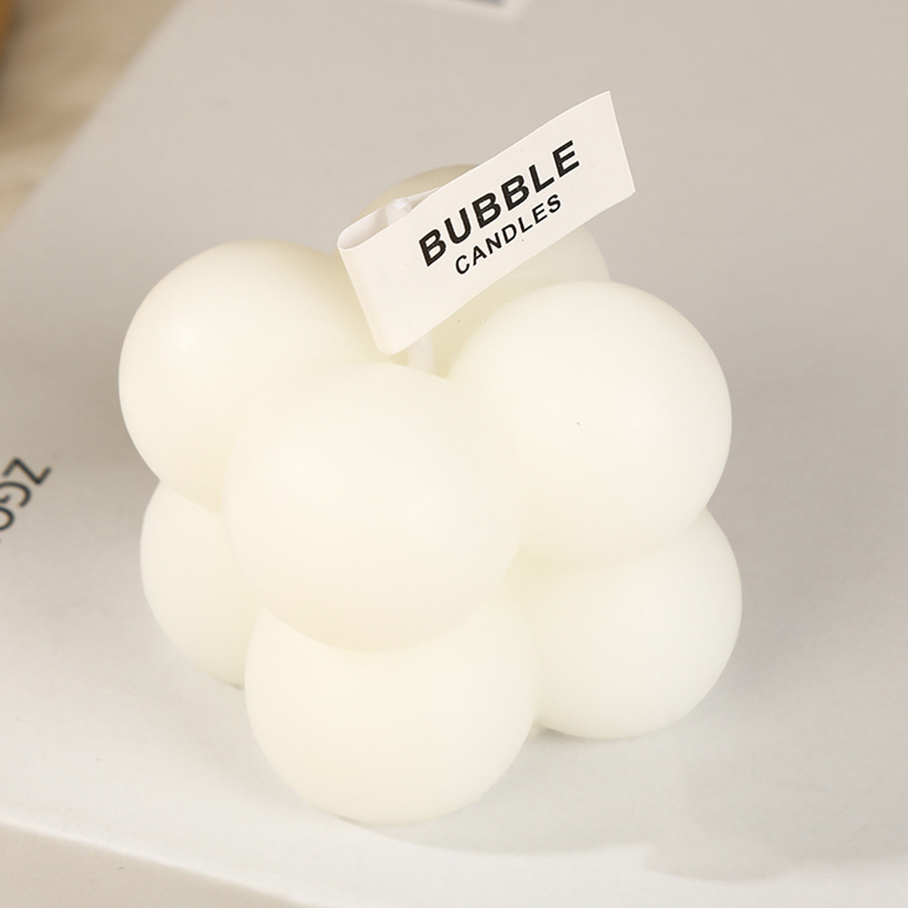 Cubo Rubik al por mayor creatividad casera hecha a mano adorable modelado burbuja fragancia pequeña vela regalo transfronterizo