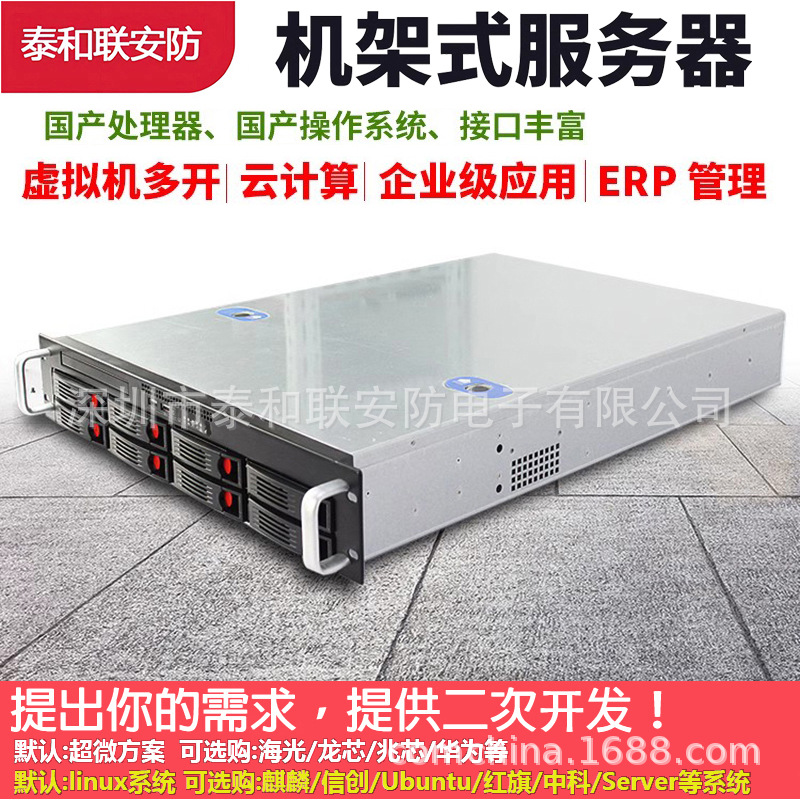 国产海光兆芯信创麒麟系统龙芯机架式服务器8/12/16盘位磁盘阵列