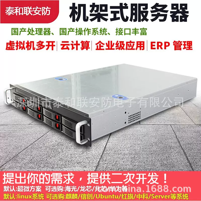 国产海光兆芯信创麒麟系统龙芯机架式服务器8/16/12盘位磁盘阵列