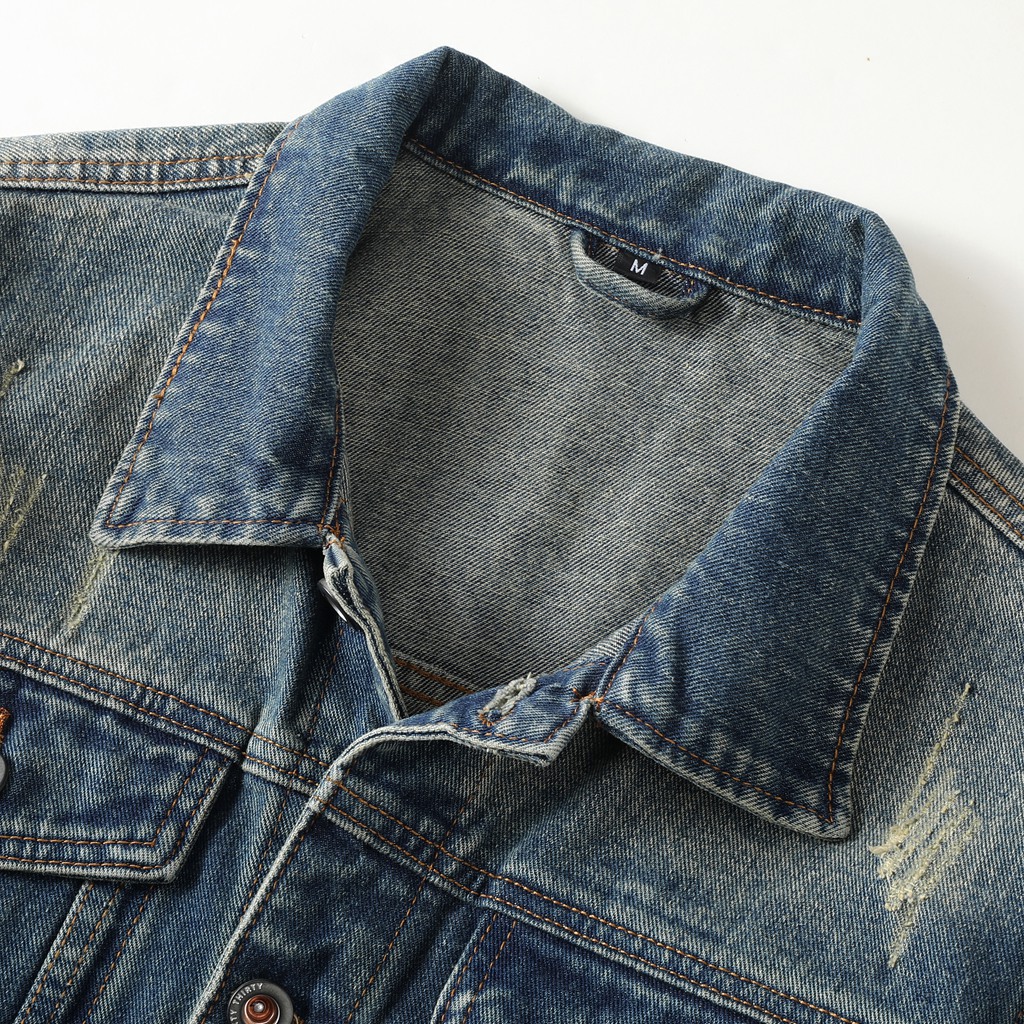 Men's Denim Jacket Loose Casual Washed Style For Spring_voghion.com