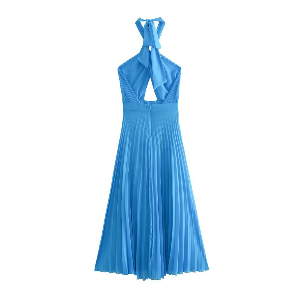 Halter Neck Dress - Purple