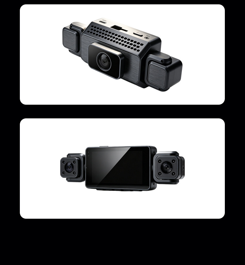 Cross-border 1080P four-lens four-record dashcam with WiFi connection, high-definition night vision, wide-angle reversing image