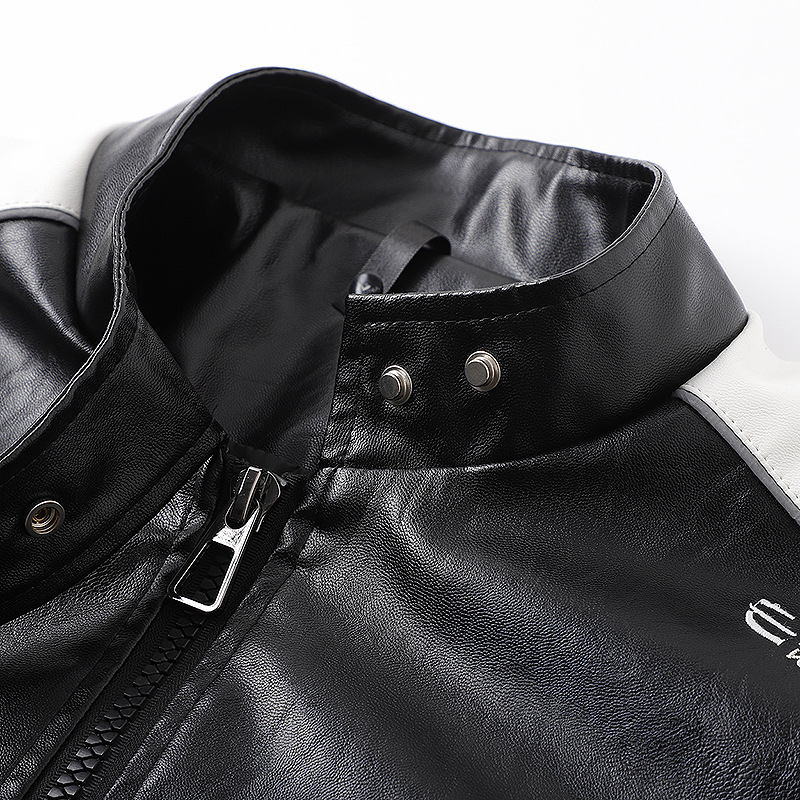 Chaqueta de cuero de hombre transfronteriza, chaqueta de hombre, nuevo otoño de moda, chaqueta de motocicleta a prueba de viento, guapo y delgado.