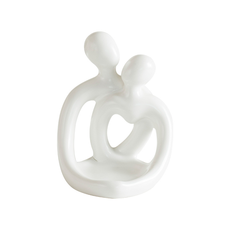Cerámica pareja candelabro conjunto nórdico moderno transfronterizo artesanal retro europeo día de San Valentín taza de bananas adornos