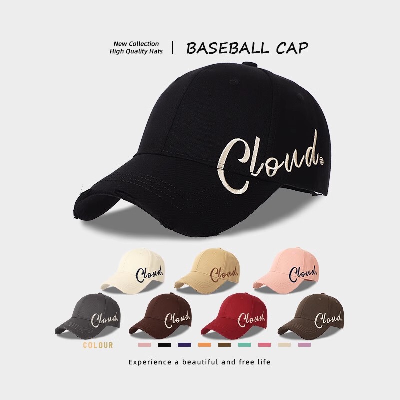 Baseball Cap for Men and Women, New Style, Large Head Circumference, Makes Face Look Smaller, Wide Brim, Trendy Fashion, Enlarged and Deepened Hard Brim